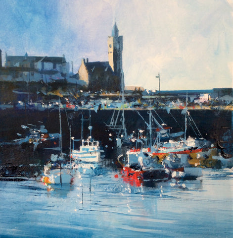 Busy Quay - Porthleven Print