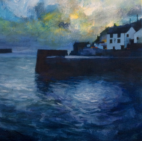 Blue light - Porthleven Print